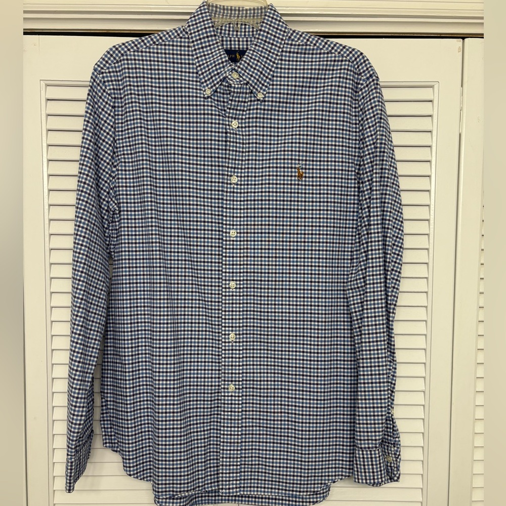 Polo by Ralph Lauren Blue Checkered Men's Shirt